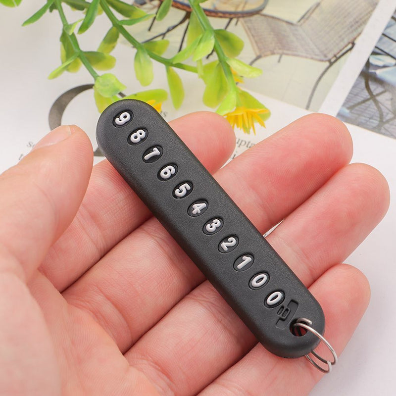 with Phone Number Key Chain Pendant Key Ring Keychain Car Anti-lost DIY