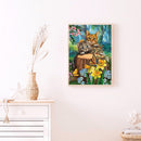 DIY Cotton Thread Three Kittens Printed Full Cross Stitch Kit Handicraft Gifts