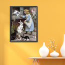 Oil Paint By Numbers Girl Color Drawing Frameless Hand Painted Picture Decor Kit