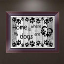 5DDIY Diamond Painting Cross Stitch Dog Home is Where Rhinestone Embroidery