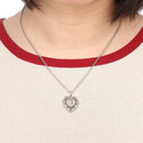 Gothic Women Clavicle Chain Hollow Heart Pendant Cross Necklace Jewellery
