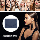 Jewelry Storage Bag Foldable Jewelry Case Durable Polyester Bag (Dark Blue)