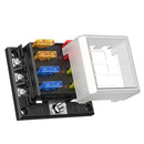 12-32V 6 Way Car Boat Fuse Box with LED Indicator Holder for ATP/ATC/ATO Blade