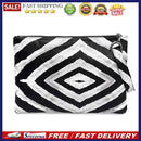 Leopard Print Leather Clutch Women Purse Zip Wallet Travel Makeup Storage Bag