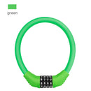 Bicycle Locks 4 Digit Password MTB Road Bike Security Cable Lock (Green) Newly