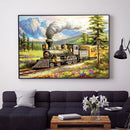 5D Full Round Drill Mosaic Craft DIY Forest Train Rhinestone Diamond Painting