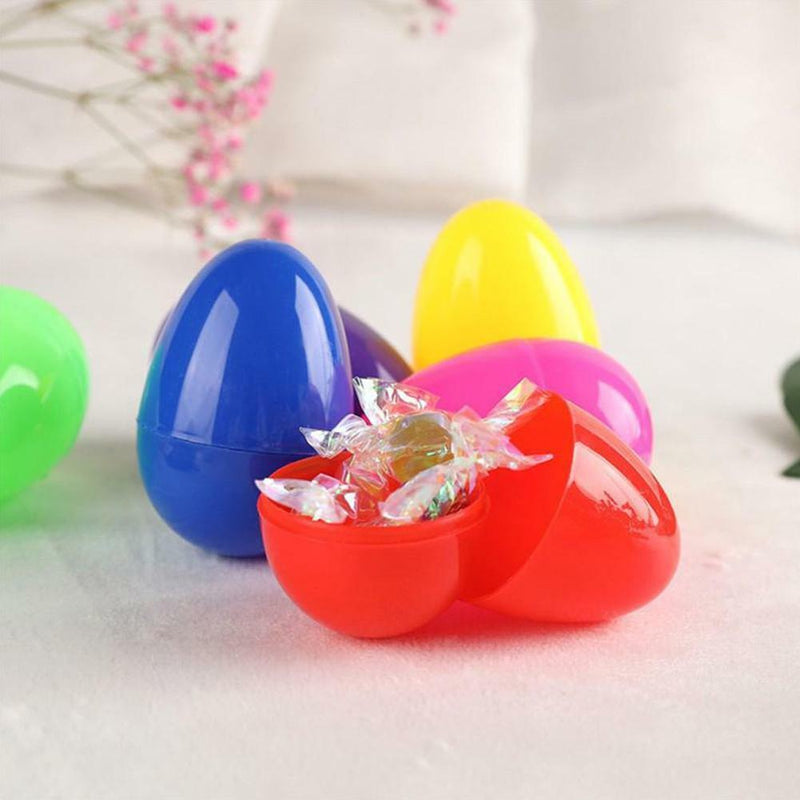 10 Pcs Plastic Easter Eggs Open Gacha Eggshell Color Random