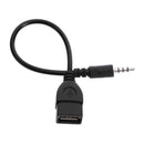 3.5mm Male to USB 2.0 Female Car AUX Stereo Audio Adapter Cable