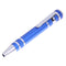 8 In 1 Portable Alloy Screw Driver Pen Set Slotted Bits Repair Tools Blue