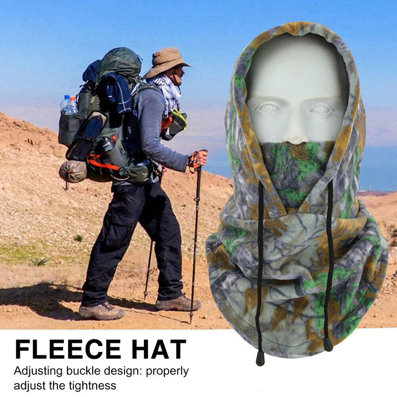 Adjustable Thickened Winter Warm Cycling Hood Scarf Outdoor Sports Fleece Hat