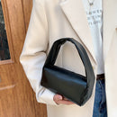 Fashion Simple Women PU Leather Clutch Bag Solid Color Ladies Cylinder Handbags