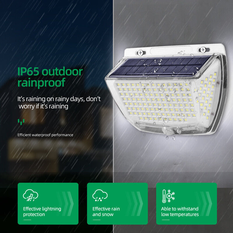 160LED Solar Wall Lamp Waterproof Motion Sensor Outdoor Yard Decor Light
