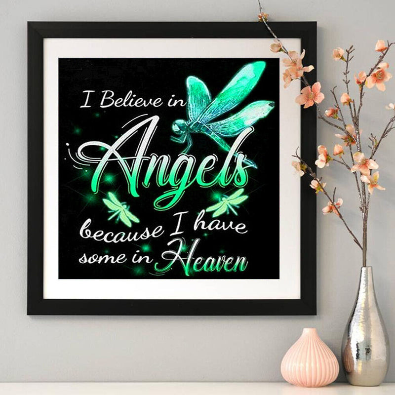 Letter Angel Full Drill Diamond Painting Kit DIY Rhinestone Mosaic Picture Newly