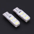 10pcs T10 5630 W5W Silica Gel 6MSD LED Car Interior Light Reading Bulbs