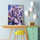 5D DIY Diamond Little Tiger Full Round Drill Mosaic Art Rhinestone Picture