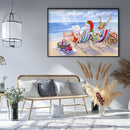Diamond Painting Santa at the Beach Full Round Drill Rhinestone Picture