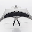 Adjustable 5 Lens Loupe 2 LED Light Headband Magnifier Magnifying Glass Newly