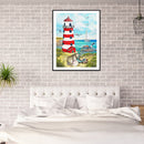 5D Diamond Painting Kit Lighthouse Full Round Drill Rhinestone DIY Wall Craft