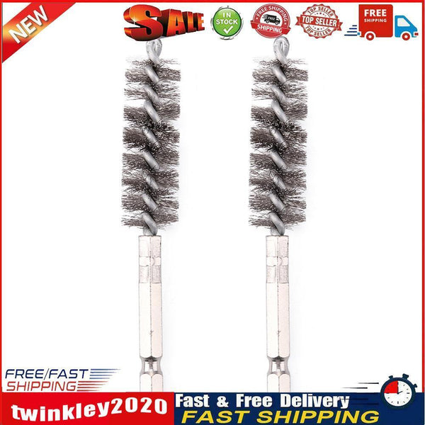 2pcs Car Steel Wire Brush Machine Paint Remover Cleaner with Drill (Steel) Newly