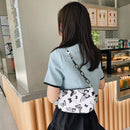Retro Women Butterfly Leopard Zebra Cow Print Shoulder Bag Casual Underarm Bags