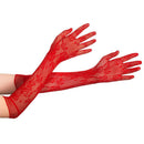 Floral Christmas Halloween Gloves Fancy Dress Lace Gloves Gothic Punk Mittens