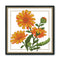 12 Months Flower Cross Stitch Printed Canvas DIY Needlework (October H432)