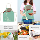 Kitchen Aprons for Women Men Household Baking Tree Sloth Linen Cook Tablier