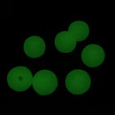 100pcs Hard Luminous Beads Float Balls Fishing Line Stoppers (8x8mm Green) Newly