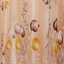 Tulip Flower Yarn Sheer Window Curtain Scarf Drapes for Bedroom (Orange)