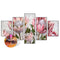 5D DIY Full Round Drill Diamond Painting Five Couplets Emperor Flowers Craf
