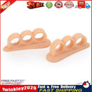 2pcs Elastic Hammer Toe Separator Pads Hallux Valgus Straightener (Beige) Newly