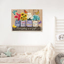 11CT Printed Full Embroidery Flower Butterfly Needlework DIY Cotton Craft Decor