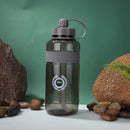 Portable Women Summer Gym Water Bottle Straw Large Capacity (Grey 2000ml)