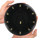8 inch 11 Tune Tongue Drum Hand Pan Percussion Musical Instruments (Black)