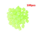 100pcs Luminous Glowing Stones Glow in the Dark Garden Decor Pebble (F)