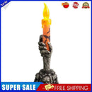 Halloween Decor Candle Light Plastic for Holiday Decor (Orange)