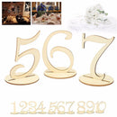 10pcs Wooden Wedding Table Number Seat Cards Ornament Craft (One to Ten)