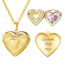 pcs Gift Chain Jewelry Lover Necklace Heart Shaped Photo Picture Locket Pendant