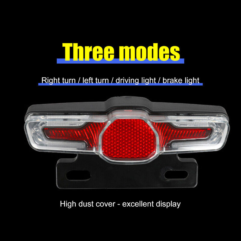 36-60V Electric Bicycle Lamp with Turn Signal Waterproof LED E-Bike Taillights