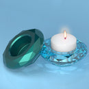 Candle Holder Molds Crystal Candlestick Mould for Epoxy Casting (White)