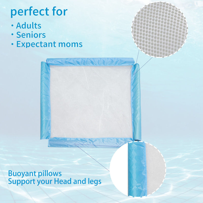 Polyester Water Floating Chair & Blue Swimming Equipment Square Sling Bed Newly