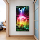 Zero Basis Paint by Number Kit Drawing HandPainted Oil Paint Colorful Waterfall