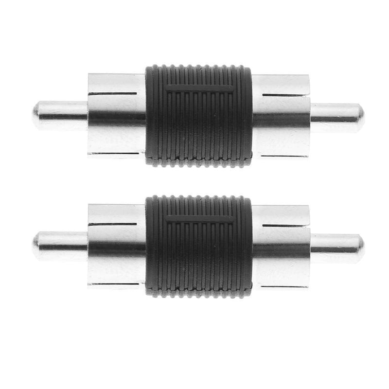 2pcs RCA Male to Male AV Audio Video Plug Jack Extension Cable Connectors Newly