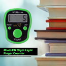 0-99999 LCD Finger Counter LED Luminous Electronic Tally Counter (Green)