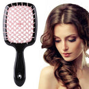 Wide Teeth Air Cushion Comb Scalp Massage Salon Hair Brush (Black Pink) Newly