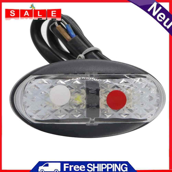 10-30V Truck LED Side Marker Lamp Red+White Dual Color Trailer Clearance Light