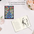 DIY Special Shaped Diamond Painting Violin 50 Pages A5 Drawing Notebook Craft