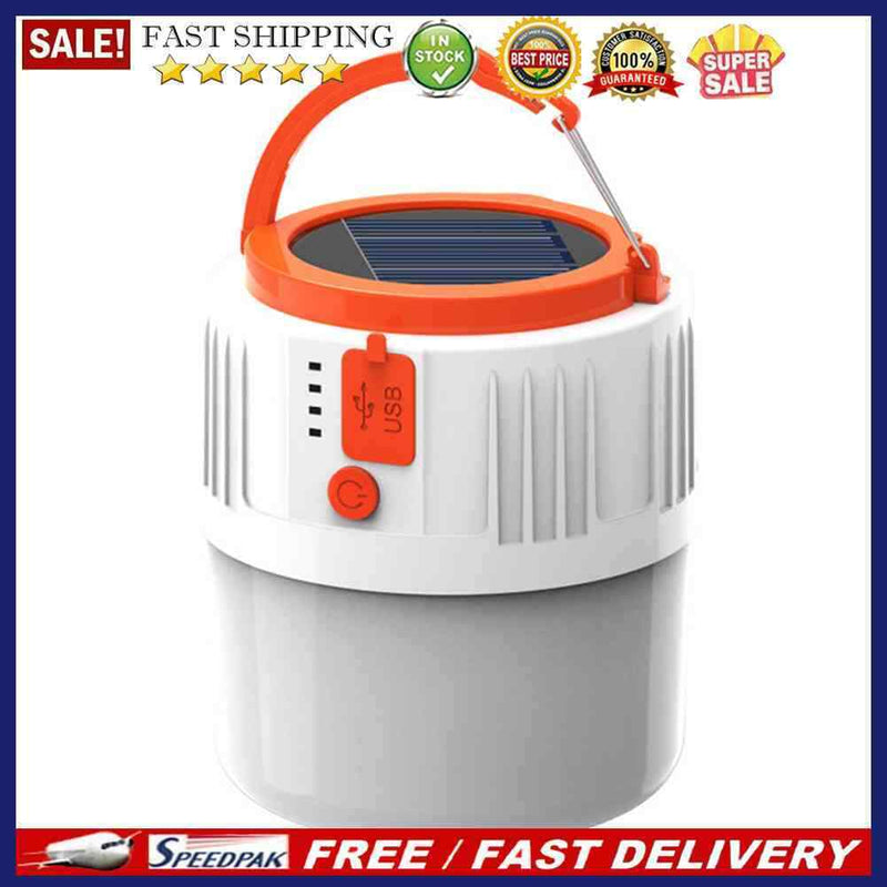 V65 Solar LED Camping Light USB Rechargeable Lanterns Bulb for Outdoor Tent L