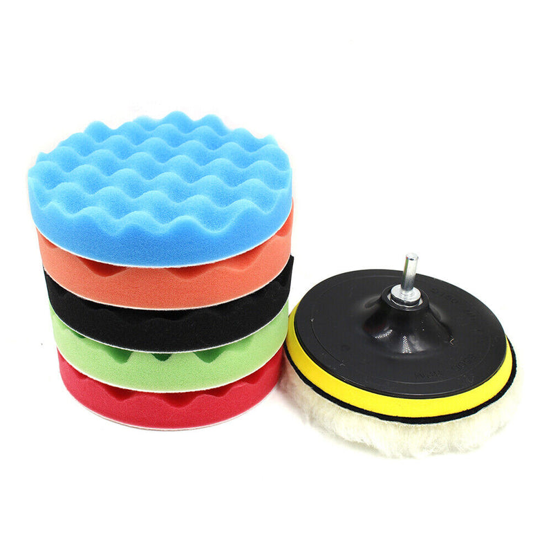 8pcs Buffing Polishing Pad Car Waxing Sponge Disk Wool Wheel Paint Care Polis