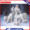 5D Diamond Painting Kit Snowy Man and Bears Full Round Drill DIY Wall Art Crafts
